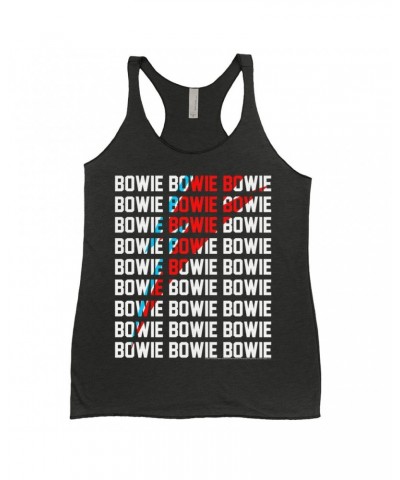 David Bowie Ladies' Tank Top | Bowie Bowie Bowie And Bolt Shirt $9.26 Shirts