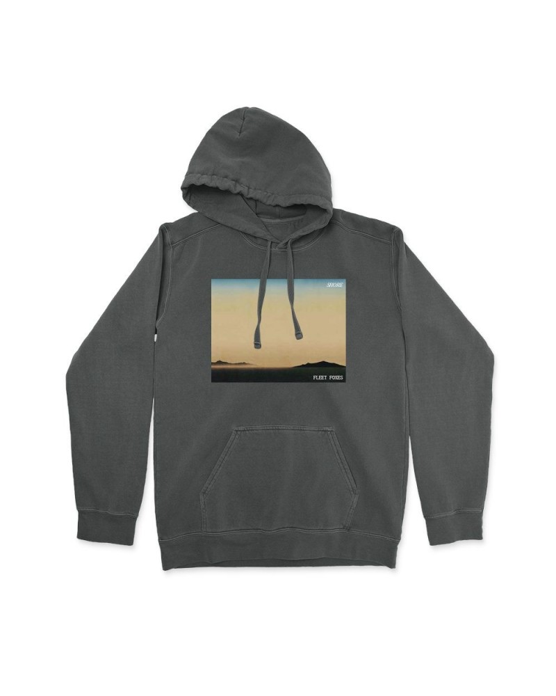 Fleet Foxes Shore Hoodie (Pigment Dye Black) $20.33 Sweatshirts