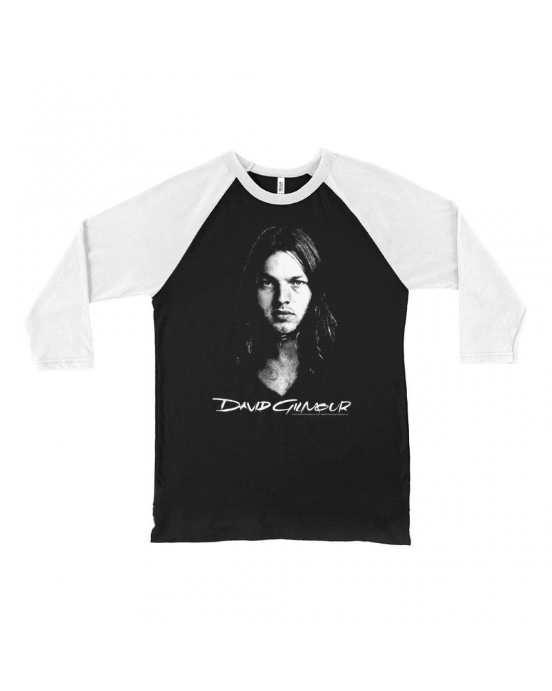 David Gilmour 3/4 Sleeve Baseball Tee | Portrait And Logo Shirt $13.18 Shirts