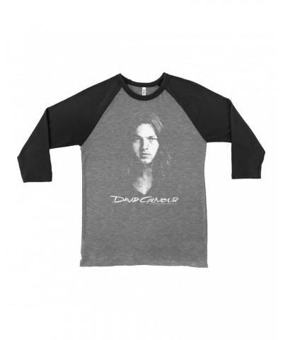 David Gilmour 3/4 Sleeve Baseball Tee | Portrait And Logo Shirt $13.18 Shirts