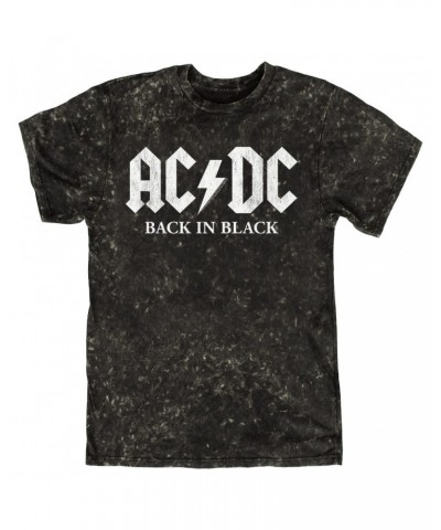 AC/DC T-shirt | Back In Black US White Design Mineral Wash Shirt $13.78 Shirts