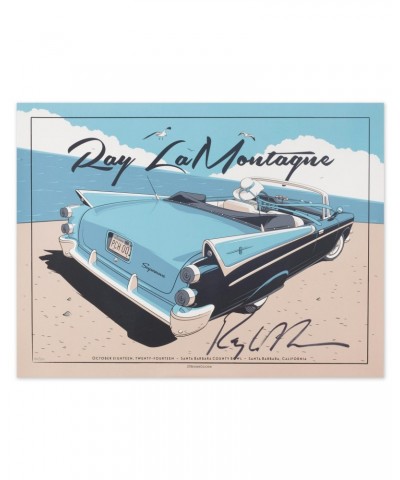 Ray LaMontagne October 18 2014 Santa Barbara County Bowl CA. Signed Litho $17.55 Decor