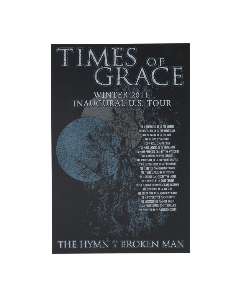 Times Of Grace Inaugural US Tour Poster $3.20 Decor