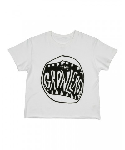 The Growlers Classic Mouth Girls Cutoff T-Shirt - White $14.10 Shirts